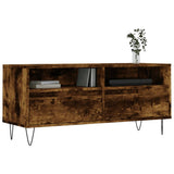 Meuble TV chêne fumé 100x34,5x44,5 cm bois d'ingénierie