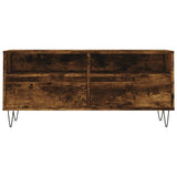 Meuble TV chêne fumé 100x34,5x44,5 cm bois d'ingénierie