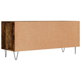 Meuble TV chêne fumé 100x34,5x44,5 cm bois d'ingénierie