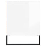 Meuble TV blanc brillant 100x34,5x44,5 cm bois d'ingénierie