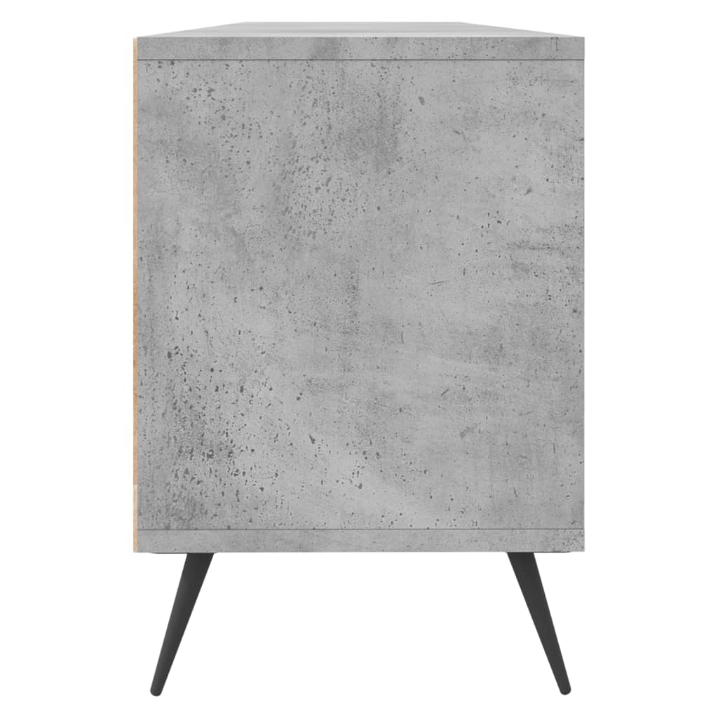 Meuble TV gris béton 150x30x44,5 cm bois d'ingénierie