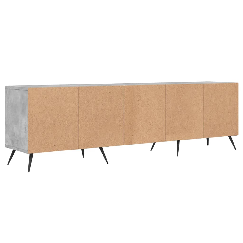 Meuble TV gris béton 150x30x44,5 cm bois d'ingénierie