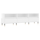 Meuble TV blanc brillant 150x30x44,5 cm bois d'ingénierie