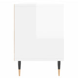 Meuble TV blanc brillant 150x30x44,5 cm bois d'ingénierie