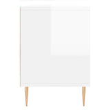 Meuble TV blanc brillant 150x30x44,5 cm bois d'ingénierie