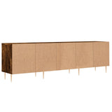 Meuble TV chêne fumé 150x30x44,5 cm bois d'ingénierie