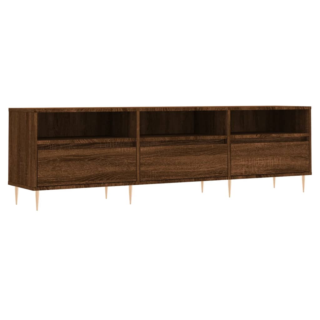 Meuble TV chêne marron 150x30x44,5 cm bois d'ingénierie