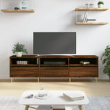 Meuble TV chêne marron 150x30x44,5 cm bois d'ingénierie