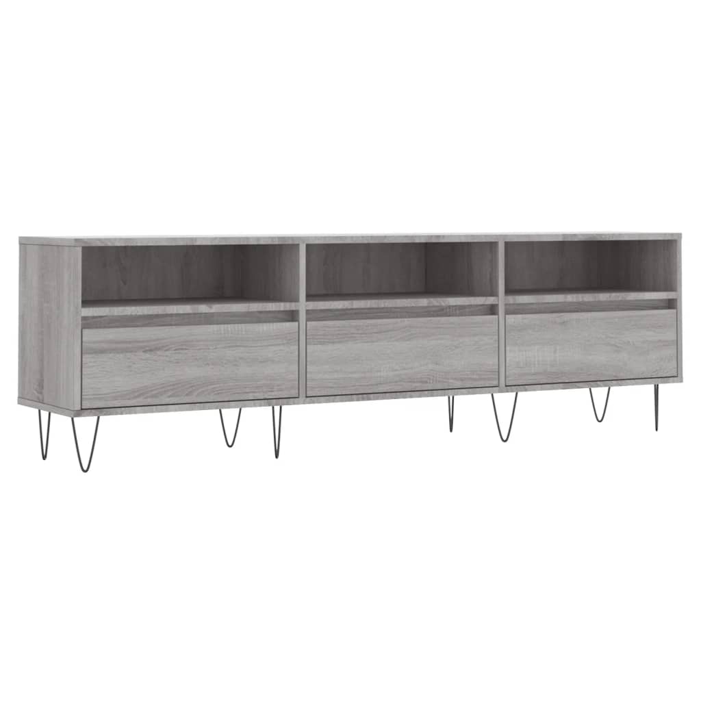 Meuble TV sonoma gris 150x30x44,5 cm bois d'ingénierie