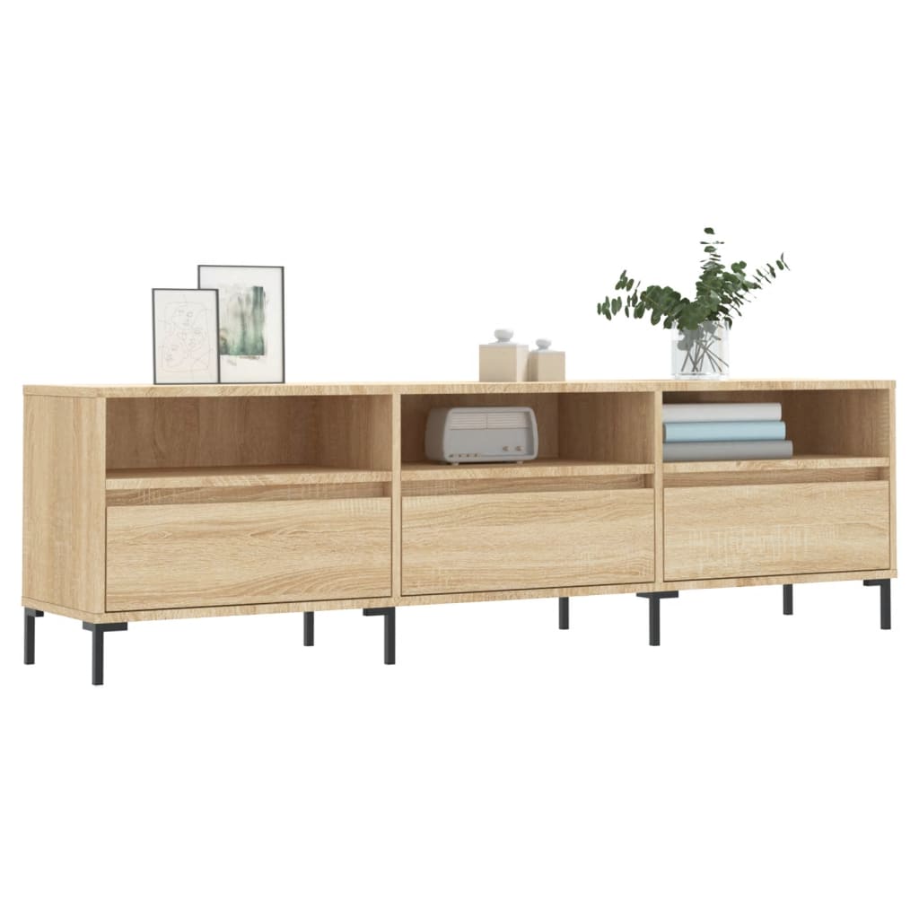 Meuble TV chêne sonoma 150x30x44,5 cm bois d'ingénierie