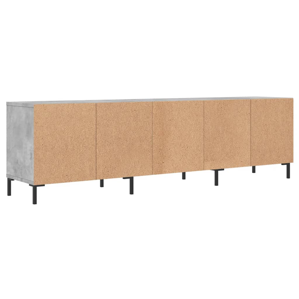 Meuble TV gris béton 150x30x44,5 cm bois d'ingénierie