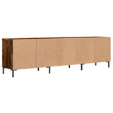 Meuble TV chêne fumé 150x30x44,5 cm bois d'ingénierie