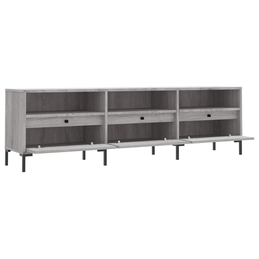 Meuble TV sonoma gris 150x30x44,5 cm bois d'ingénierie