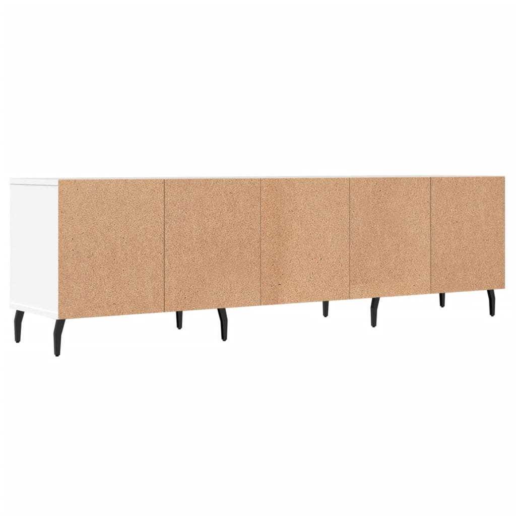 Meuble TV blanc 150x30x44,5 cm bois d'ingénierie