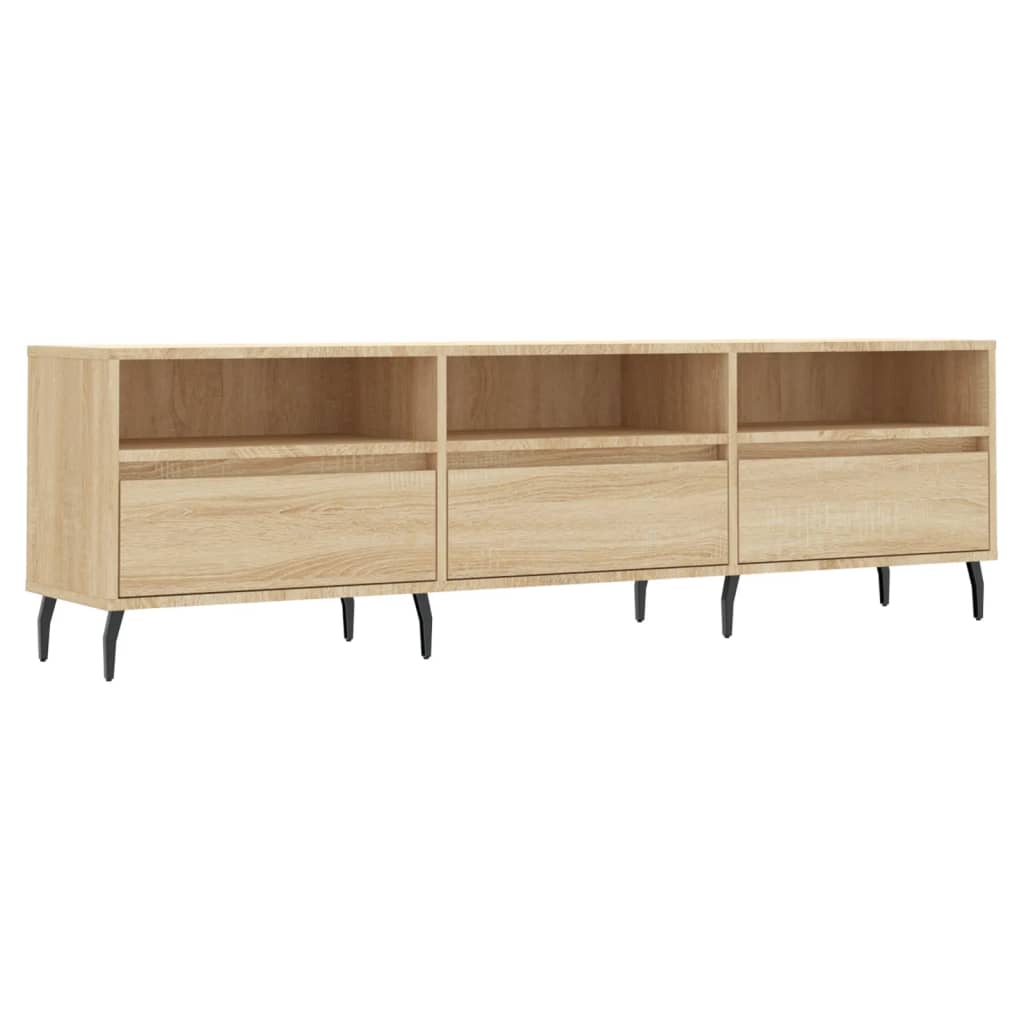 Meuble TV chêne sonoma 150x30x44,5 cm bois d'ingénierie