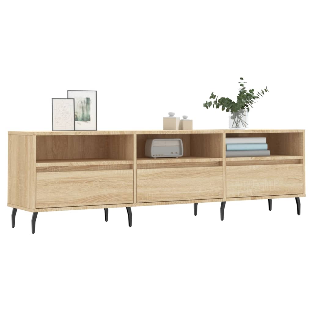 Meuble TV chêne sonoma 150x30x44,5 cm bois d'ingénierie