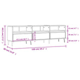 Meuble TV chêne sonoma 150x30x44,5 cm bois d'ingénierie