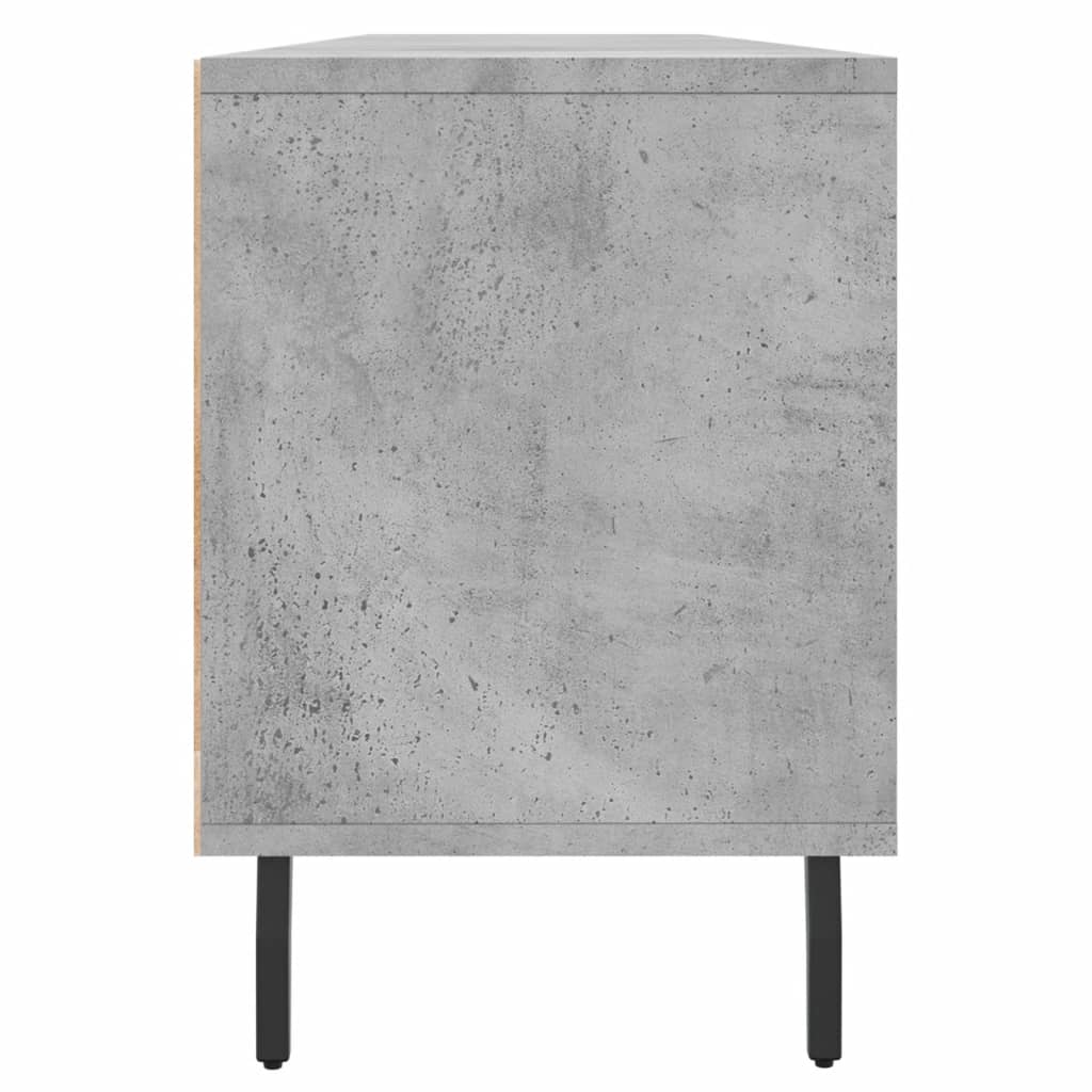 Meuble TV gris béton 150x30x44,5 cm bois d'ingénierie