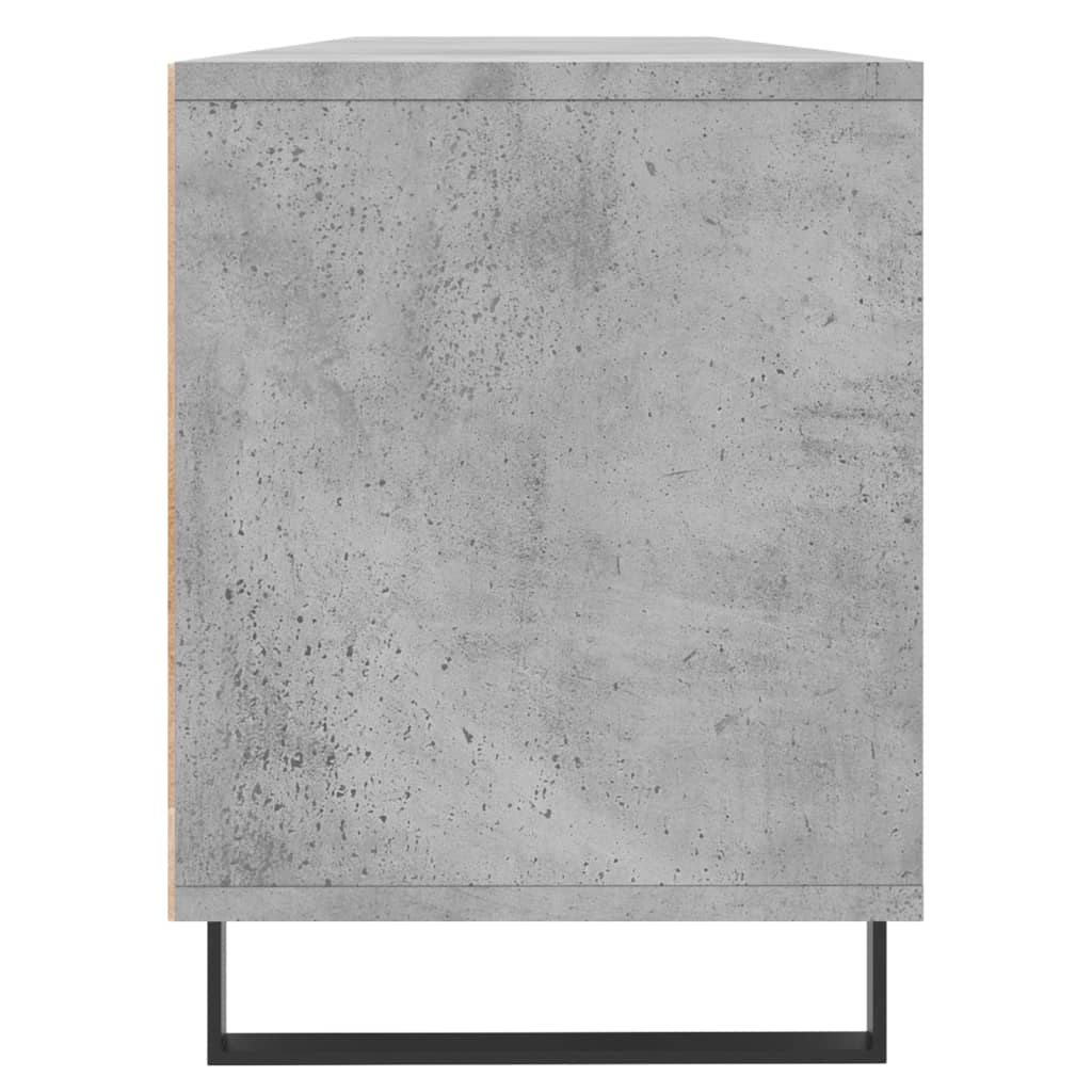 Meuble TV gris béton 150x30x44,5 cm bois d'ingénierie