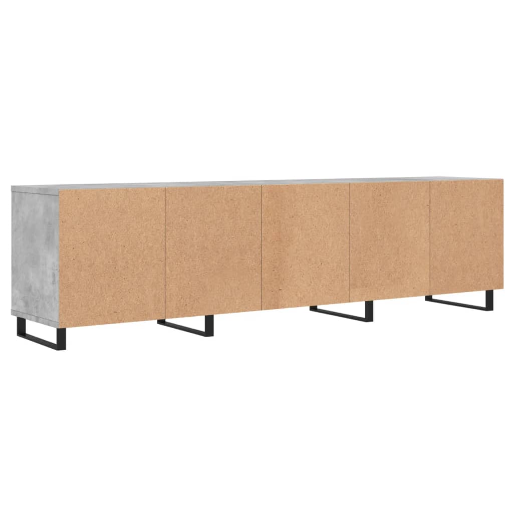 Meuble TV gris béton 150x30x44,5 cm bois d'ingénierie