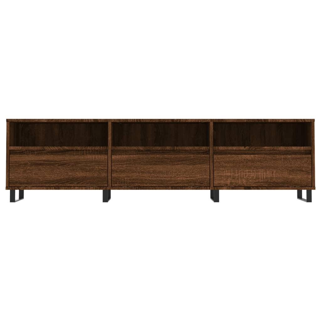 Meuble TV chêne marron 150x30x44,5 cm bois d'ingénierie