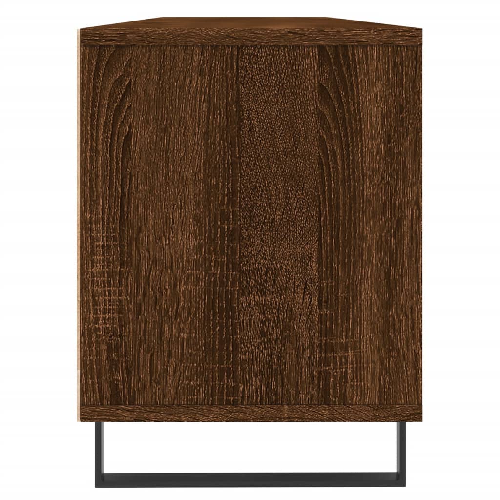 Meuble TV chêne marron 150x30x44,5 cm bois d'ingénierie