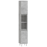 Armoire de salle de bain gris béton 30x30x190 cm