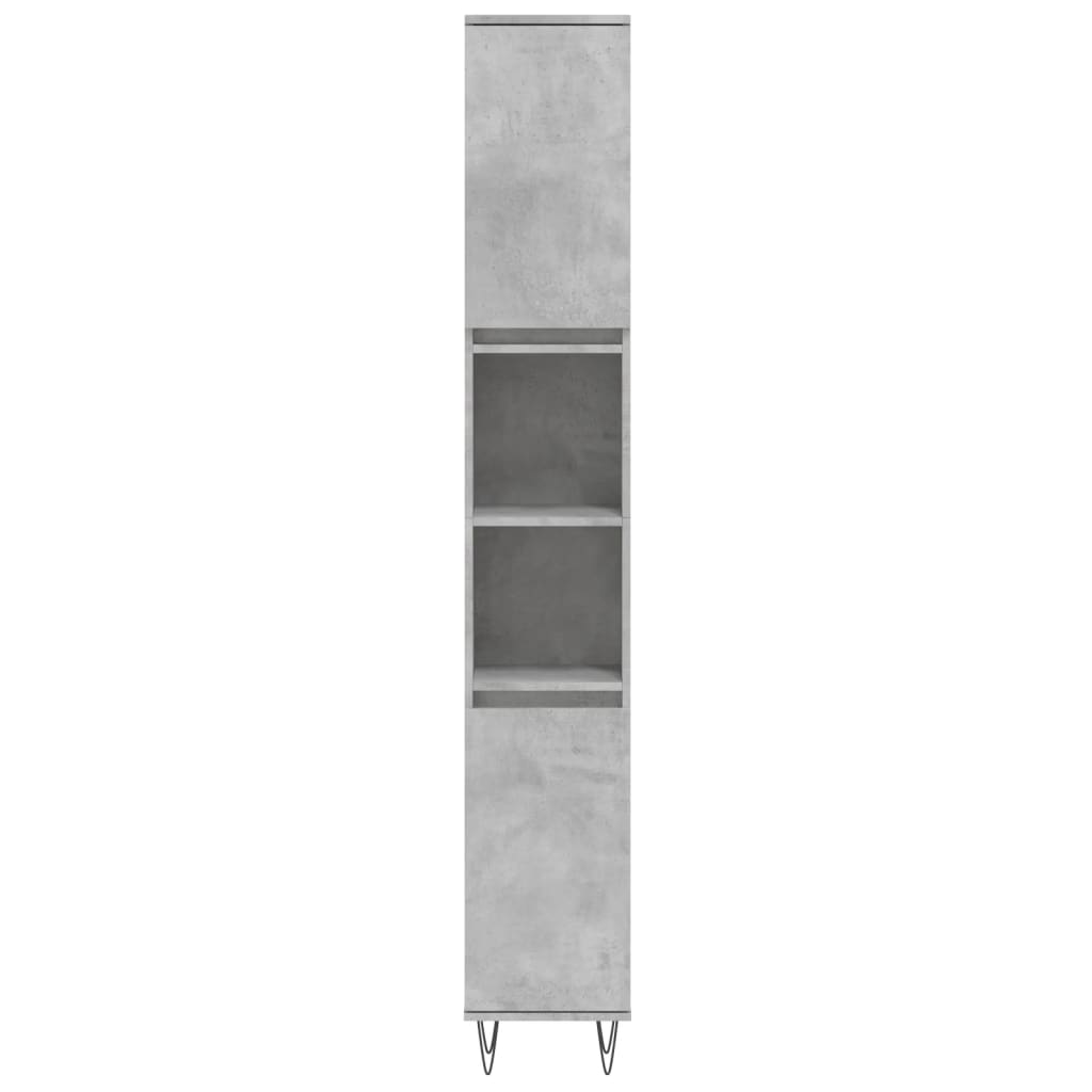 Armoire de salle de bain gris béton 30x30x190 cm