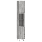 Armoire de bain sonoma gris 30x30x190 cm bois d'ingénierie