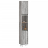 Armoire de bain sonoma gris 30x30x190 cm bois d'ingénierie