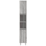 Armoire de bain sonoma gris 30x30x190 cm bois d'ingénierie