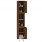 Armoire de bain chêne marron 30x30x190 cm bois d'ingénierie