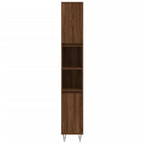 Armoire de bain chêne marron 30x30x190 cm bois d'ingénierie