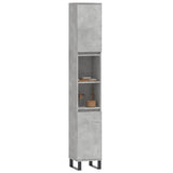 Armoire de salle de bain gris béton 30x30x190 cm