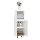 Armoire de salle de bain blanc brillant 30x30x100 cm