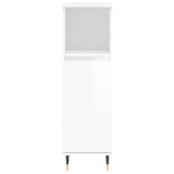 Armoire de salle de bain blanc brillant 30x30x100 cm