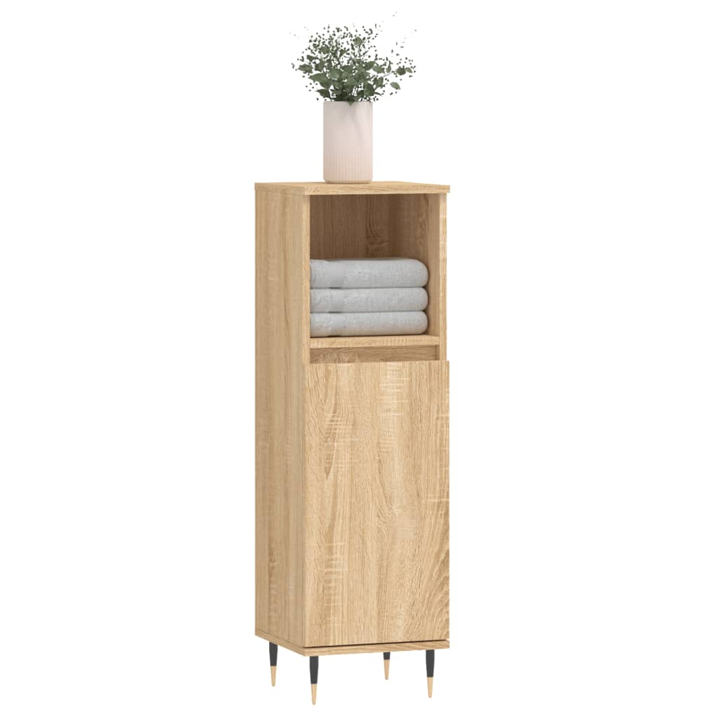 Armoire salle de bain chêne sonoma 30x30x100 cm