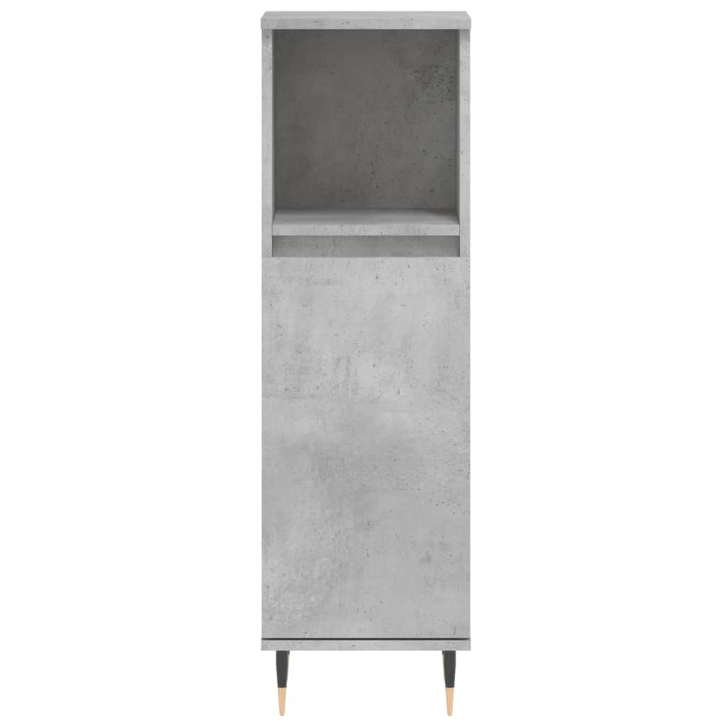 Armoire de salle de bain gris béton 30x30x100 cm