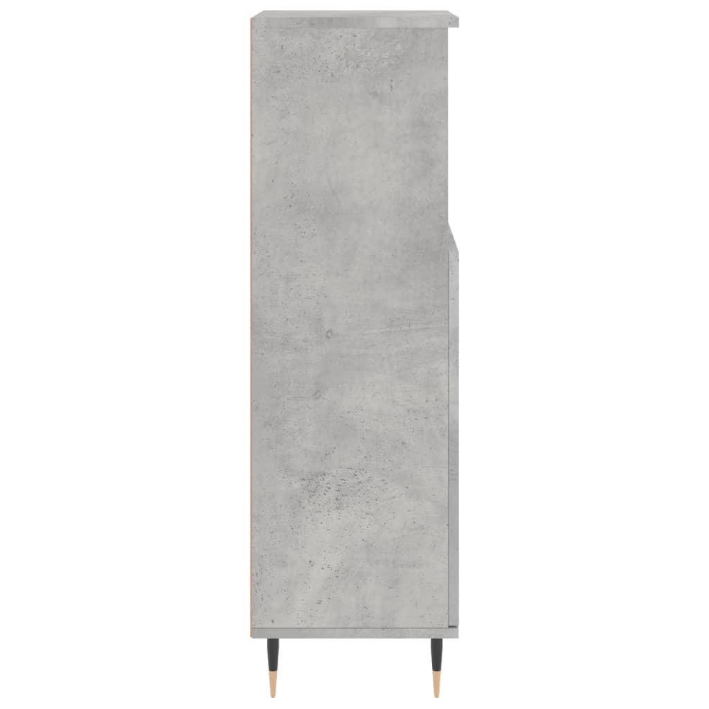 Armoire de salle de bain gris béton 30x30x100 cm