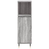 Armoire salle de bain sonoma gris 30x30x100 cm