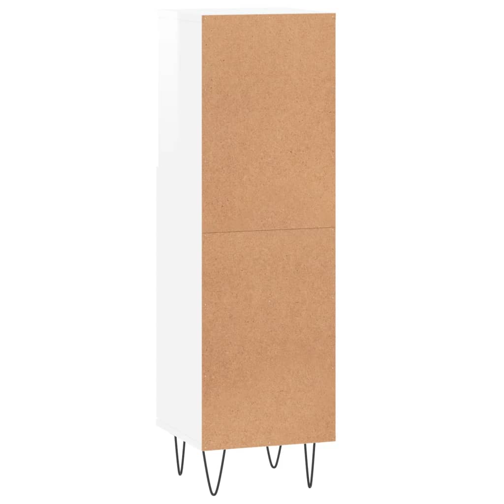 Armoire de salle de bain blanc brillant 30x30x100 cm