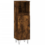 Armoire de bain chêne fumé 30x30x100 cm bois d'ingénierie