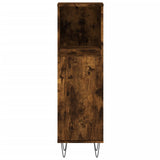 Armoire de bain chêne fumé 30x30x100 cm bois d'ingénierie