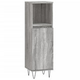 Armoire salle de bain sonoma gris 30x30x100 cm