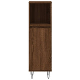 Armoire de bain chêne marron 30x30x100 cm bois d'ingénierie