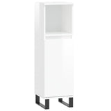 Armoire de salle de bain blanc brillant 30x30x100 cm