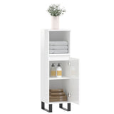 Armoire de salle de bain blanc brillant 30x30x100 cm