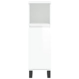 Armoire de salle de bain blanc brillant 30x30x100 cm