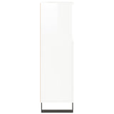 Armoire de salle de bain blanc brillant 30x30x100 cm