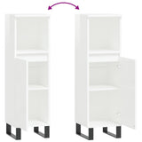 Armoire de salle de bain blanc brillant 30x30x100 cm